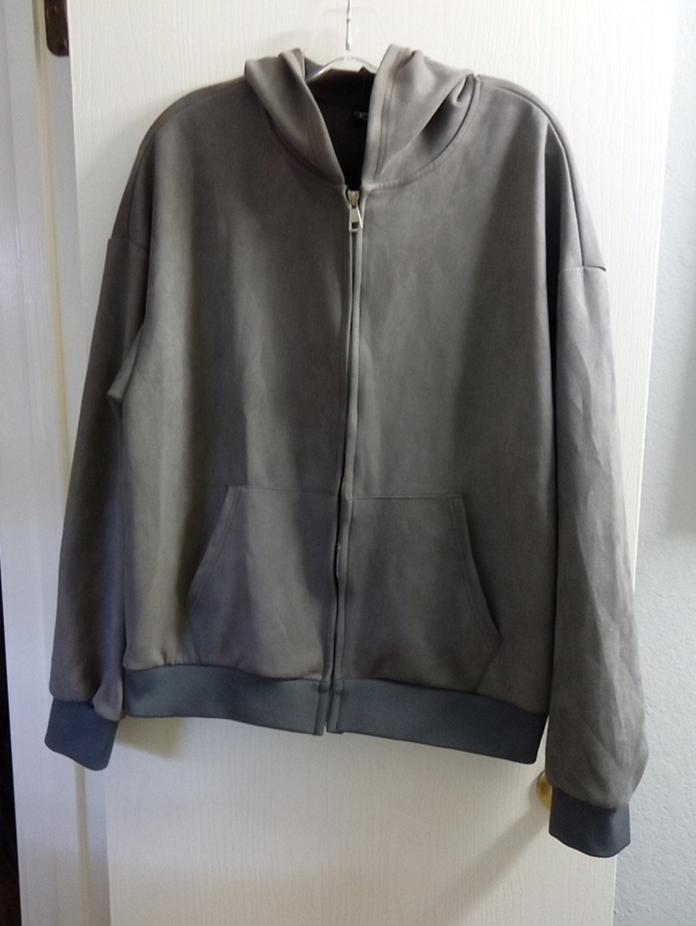 NFINITY Men's Light Gray Full-Zip Hooded Sweater